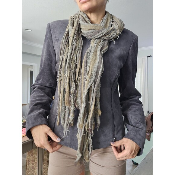 Calvin Klein Faux Suede Jacket – Size 10 - Picture 12 of 13